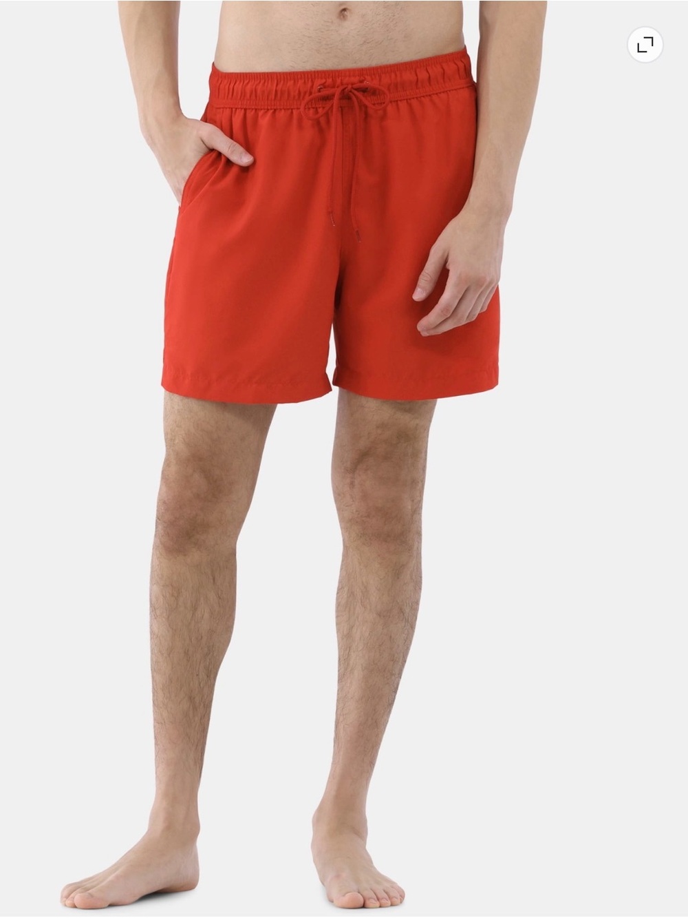 George Men’s 3XL Red 6” Swim Trunks Above Knee Drawstring Beach Summer NWT